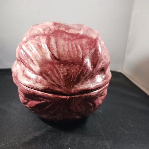 Vintage 80's Walnut Shaped Ceramic Nut Cookie Jar with Lid RARE - Picture 2 of 14